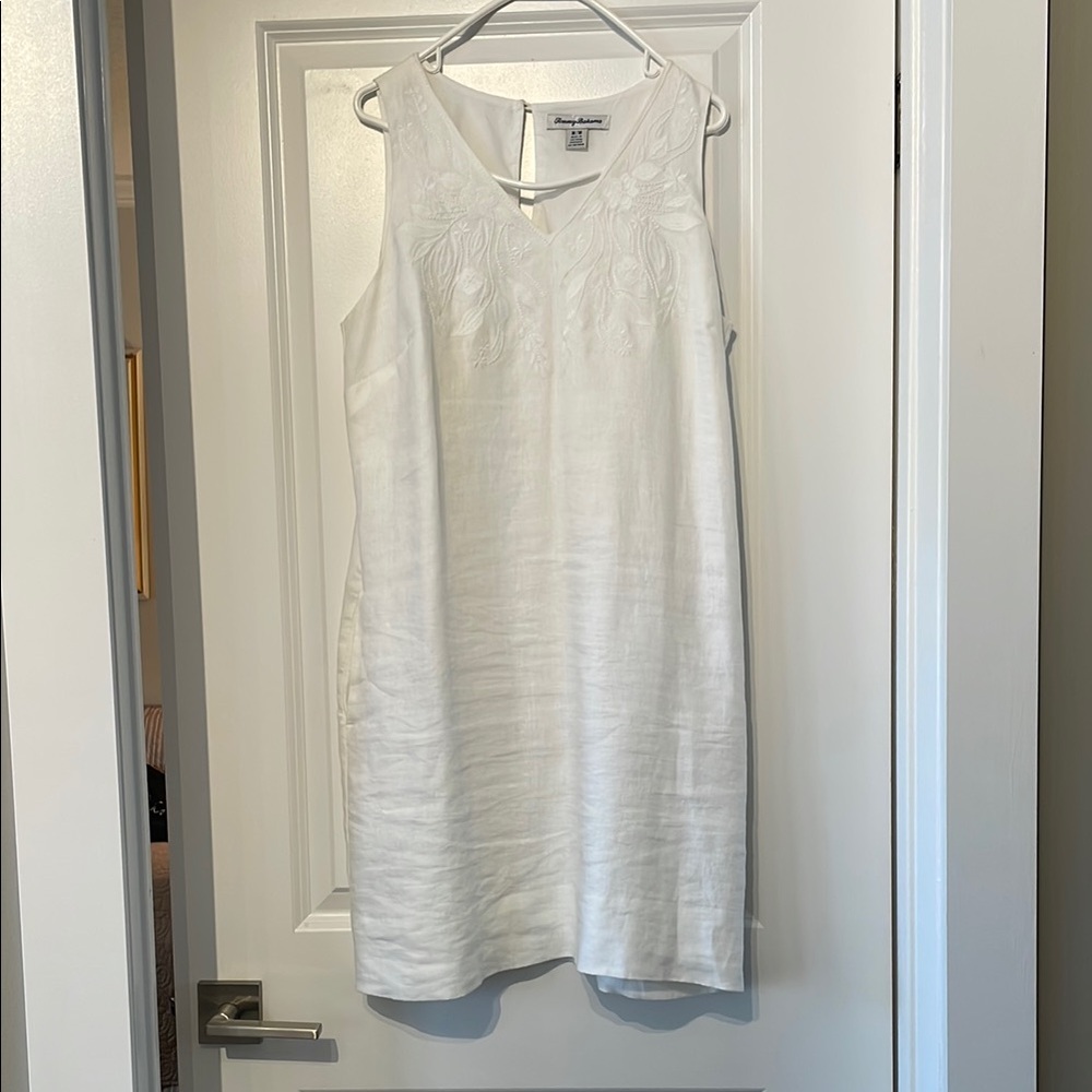 Tommy Bahama White Sleeveless Dress